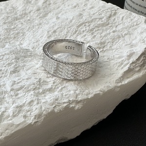 S925 Sterling Silver Niche Design Honeycomb Crushed <b>Ice</b> <b>Ring</b> Simple Personality Basic Zircon Bracelet Wholesale - Product Image 3