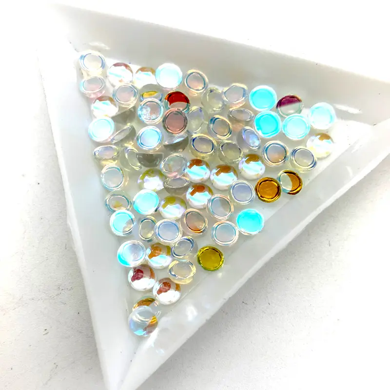 Factory directly sale SS20 flat back mermaid tears glass stones for tumbler decoration
