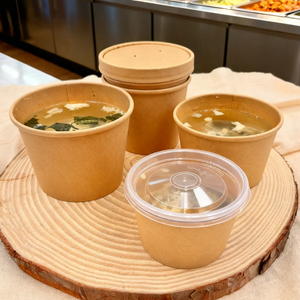 Oilproof kraft giấy súp cup microwavable kraft giấy súp cup lấy đi bao bì thực phẩm nhà sản xuất - Product Image 3
