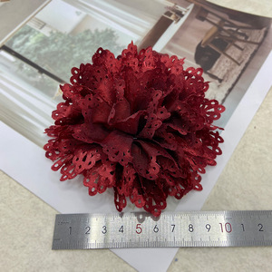 Tela floral de malla calada hecha a mano con flores grandes, accesorios de moda para bolsos, sombreros, zapatos, joyería, encaje ligero y transparente. - Product Image 4