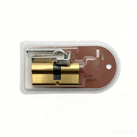Cylindre de serrure haute sécurité en alliage de zinc avec insert en laiton pour entrée d'appartement, résistant à l'usure, haute résistance