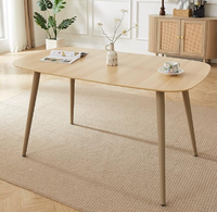 Ensemble de salle à manger moderne pour 4 personnes, table à manger en MDF avec chaises en forme de U, meubles de couleur personnalisée