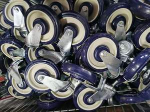 5 "5 Zoll Einkaufs wagen Schwenkbarer Nachlauf/Einkaufs wagen Rad Einziehbarer expandieren der Vorbau Pu <span class=keywords><strong>4</strong></span> ZOLL ARBEITS TISCH <span class=keywords><strong>CASTER</strong></span> RÄDER - Product Image 4