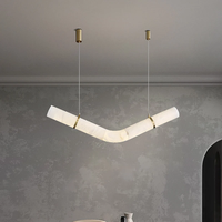 Pendentif rectangulaire en cuivre, minimaliste, linéaire, LED espagnole, dimmable, pour installation en projet, salon, lumière du jour 6000K, IRC 90, garantie 2 ans