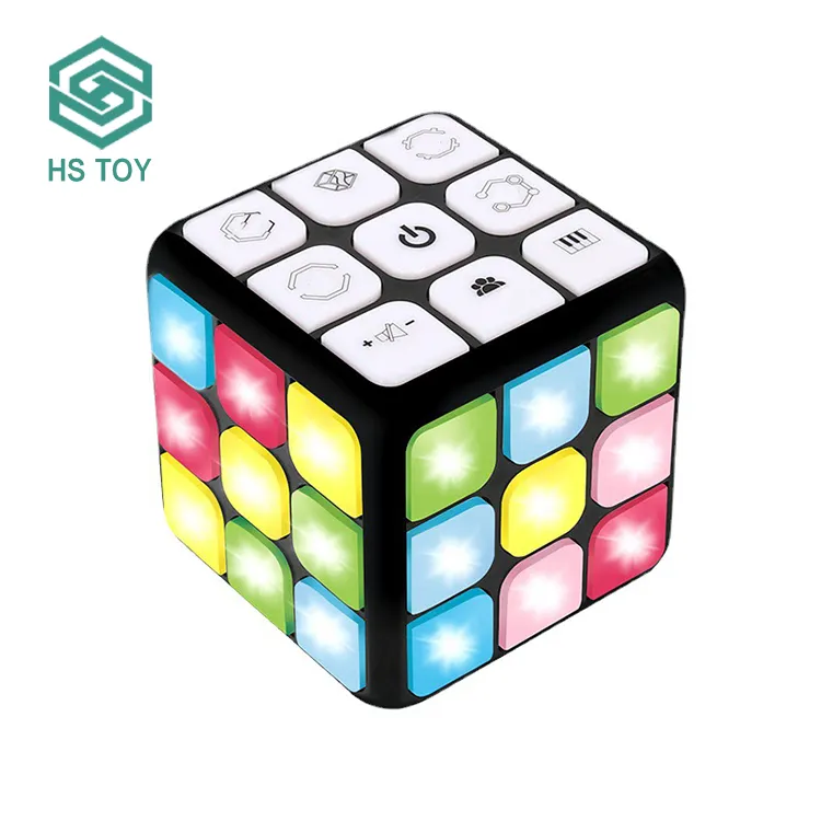 HS 4 IN 1 Light Music 7 Game Modes Handheld Electronic Memory Kids Brain Training Toy Magic Cube Puzzle For Sale