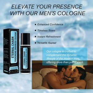 Cologne enrichie en phéromones, Cologne aux phéromones pour hommes, <span class=keywords><strong>Parfum</strong></span> en flacon roll-on, <span class=keywords><strong>Parfum</strong></span> en verre, Cologne liquide minérale pour hommes, Portable - Product Image 2