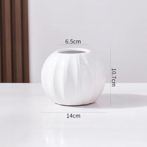 Logo personalizzato moderno <span class=keywords><strong>vaso</strong></span> <span class=keywords><strong>di</strong></span> ceramica bianca Mini vasi <span class=keywords><strong>di</strong></span> <span class=keywords><strong>fiori</strong></span> a forma <span class=keywords><strong>di</strong></span> <span class=keywords><strong>zucca</strong></span> per la decorazione domestica - Product Image 6