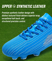 Chaussures de football unisexes pour jeunes à crampons en cristal, tige synthétique, semelle extérieure en caoutchouc, montantes, pour l'entraînement printemps-été-automne-hiver