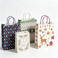 Sacs cadeaux en papier de Noël personnalisés avec poignées, sacs écologiques recyclables pour les fêtes de fin d'année, sacs pour les achats en détail en gros