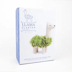 <span class=keywords><strong>Maceta</strong></span> <span class=keywords><strong>de</strong></span> Cerámica Pequeña para Interiores con Diseño Único <span class=keywords><strong>de</strong></span> Llama, Sprout, Munny, Anime, Chia Pet, Animales Personalizados, Decoración - Product Image 1