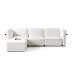 Elegante Sofá Seccional Convertible Cloud, Sofá Cama Modular Tapizado en Corduroy con Reposabrazos Cuadrados, Cómodo - Product Image 4