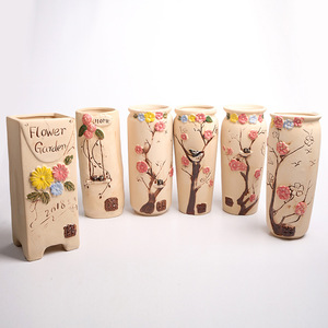 Maceta de Cerámica Pintada a Mano, Estilo <span class=keywords><strong>Rural</strong></span>, Pequeña y Fresca, para Suculentas, Ecológica, para Piso y Escritorio - Product Image 3