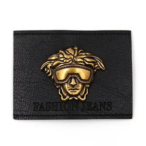 High Quality Custom Logo Metal Decoration Leather Label Jeans Hot Sale Personal Creative Spot Customization Embossed Technics