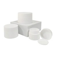 Pot en plastique PP à double paroi blanc mat, vide et rechargeable, pour crème, soins de la peau, masque facial, emballage cosmétique - Vente en gros usine