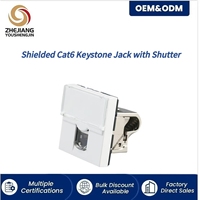 Koruyucu Kapaklı Metal Gövdeli, Etiket Pencereli, Toz Korumalı RJ45 Keystone Jakı, Patch Panel Cat6 için
