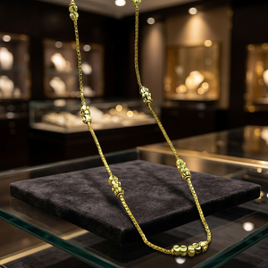 Cadena de Bolas Chapada en Oro de 14K, 18K, 24K al por Mayor, Cadena de Moda, Cadena Estilo Bola, Cadena de Latón, Diseño de Cadena Moderno - Product Image 3