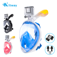 New Cao Cấp Lặn Toàn Cảnh Ống Thở Mask Full Mặt Scuba Diving Mask Snorkel Mask Sương Mù Snorkeling Cho Go Pro Hành Động Máy Ảnh