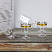 OEM/EDM mini gobelet à dessert avec bord doré fête mariage dessert mousse gâteau gobelets avec couvercle