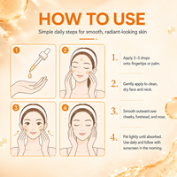 Sérum Visage à la Vitamine C, Hydratant, Anti-Âge, Réducteur de Pores, Éclaircissant, Anti-Taches, Naturel et Biologique, Marque Privée OEM ODM