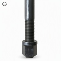 Boulon à tête hexagonale M27 x pas de 2 mm x 490 mm, grade 10.9, avec écrou, pour montage sur camion minier à benne large
