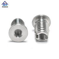 High Quality Flat Head Slotted Bottom Self-Tapping Threaded Inserts Customizable Stainless Steel Brass Made Carbon Steel Zinc