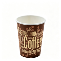 Gobelet en papier à paroi simple biodégradable et recyclable avec feuille d'or, taille personnalisée, motif personnalisé, logo personnalisé, qualité alimentaire, jetable, pour café chaud