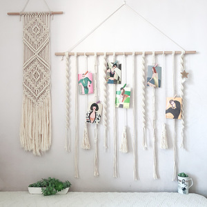Nouveau Design Fait Main Mignon Coton Corde Bébé Maison <span class=keywords><strong>Macramé</strong></span> Tapisserie Décoration Murale Suspendue - Product Image 1