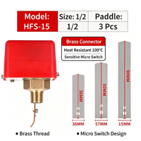 Capteur de débit HFS-15 1/2'' à palette, connecteur en laiton, pour contrôle industriel des liquides