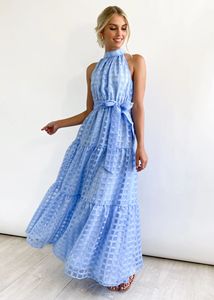 Nouvelle collection été 2026, style européen et américain, robe élégante et sexy pour soirée, haut de gamme, sans manches, cintrée, taille haute, dos nu, coupe évasée - Product Image 3