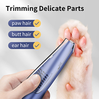Tondeuse Électrique Lavable pour Animaux de Compagnie, Kit de Nettoyage pour Chats et Chiens, Tondeuse à Pattes, Rasoir, Nettoyage des Pattes, Produits de Toilettage pour Animaux