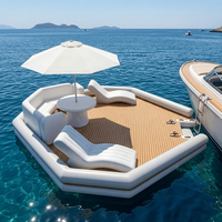Plateforme flottante gonflable populaire, bar flottant, quai gonflable, pub flottant pour adultes