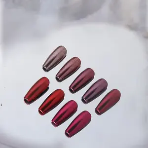 BIN New Colors Mirror Effect Red Magic Pigment Chrome Nail Mirror Powder Red Decorations Nail Art