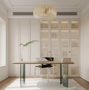 Ensemble de meubles de bureau de style français moderne, bibliothèque personnalisée, dernier modèle de meuble de bureau - Product Image 4