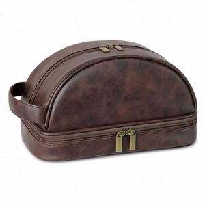 Vintage-Style <b>Toiletry</b> <b>Bag</b>: Premium Travel Organizer <b>for</b> <b>Men</b>, Large Capacity, Waterproof Cosmetic Pouch - Bulk Options Available - Product Image 3