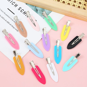 Barrette <span class=keywords><strong>plate</strong></span> sans couture Y2K mignonne couleur unie bonbon, accessoire de coiffure et de maquillage pour femmes et filles - Product Image 3
