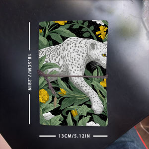 Cuaderno A6, una necesidad para estudiantes de <span class=keywords><strong>farmacia</strong></span>, dosificación y notas de información de medicamentos de leopardo con flores amarillas, hojas verdes Pri - Product Image 6