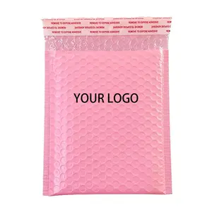 Custom Poly Bubble Mailer Bubble Lined Envelope Pink Personlizised Bubble Mailers 6x10 Padded Envelop