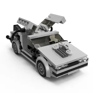 BuildMoc Back To The Future High-Tech Car Time Machine 4x4 Truck MOC Movie Race Car Building Blocks Bricks Toy Children