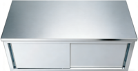 Plan de travail commercial robuste en acier inoxydable 201/304 avec portes coulissantes pour armoire de rangement de cuisine polyvalente