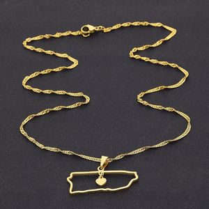 Mylove toptan porto riko takı kolye Charm paslanmaz çelik harita kalp porto riko kolye hediyelik eşya hediye - Product Image 4