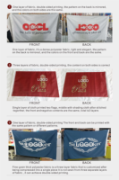 Drapeaux personnalisés de haute qualité pour usine, robustes, de forme sur mesure, grands drapeaux avec logo, drapeaux de danse à longue portée, drapeaux personnalisés