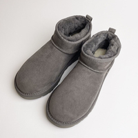 Sepatu Bot Salju Klasik Berkualitas Tinggi UggS 2026 yang Laris Manis, Sepatu Bot Hangat dan Nyaman untuk Wanita, Anti Selip, Ujung Datar, Berbulu, untuk Musim Dingin