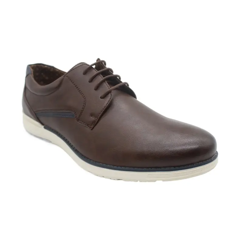 Amazon Hot-sale Men brown PU shoes Men's Casual Dress Shoes