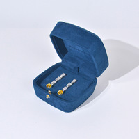 Nouvelle boîte à bijoux de luxe haut de gamme en velours pour demande en mariage, avec pendentif, bracelet et logo personnalisable