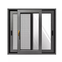 Ventanas Corredizas de Aluminio con Doble Vidrio Aislante NFRC, Resistentes a Huracanes, con 3 Rieles, para Casas con Mosquitera o Persianas