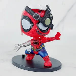 Venta caliente superhéroes juguetes Q versión Spider Man regalos figura de Pvc figura de Anime juguetes de decoración al por mayor