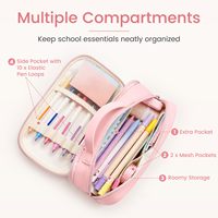 Estuche para Lápices Personalizado de Gran Capacidad, Bolsa para Lápices Escolares para Niños y Niñas con Cierre, Logotipo OEM, Bolsa de Papelería al por Mayor