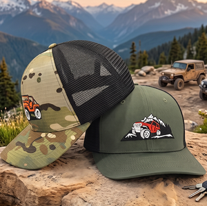 Custom Logo Off-<b>Road</b> Trucker Hat Low MOQ OEM ODM Embroidered Patch Mesh <b>Back</b> Baseball Cap Outdoor Adventure Gorras - Product Image 1