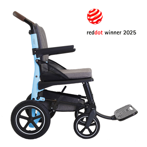 Fauteuil roulant pliable léger, fauteuils roulants de transport, bleu KMINA PRO K10082 - Product Image 6