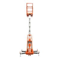 Plateforme de travail aérien verticale hydraulique à double mât en alliage d'aluminium KCCL 6-14m, capacité 200kg, pour intérieur